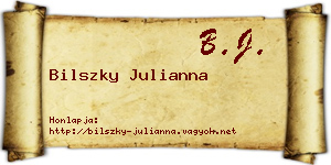 Bilszky Julianna névjegykártya